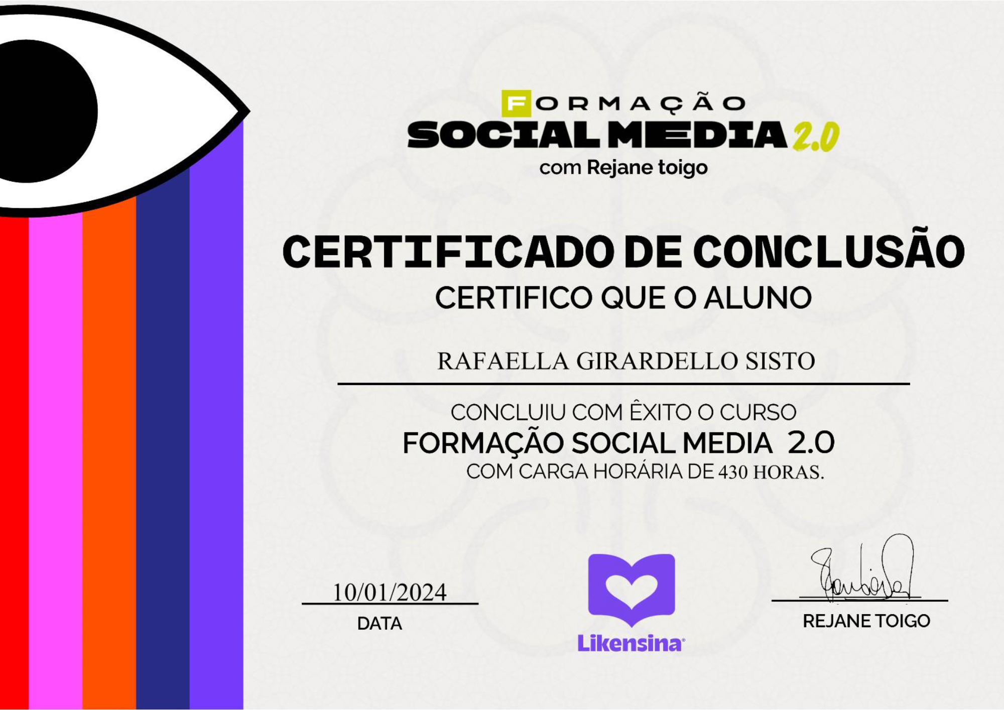 Formação em Social Media